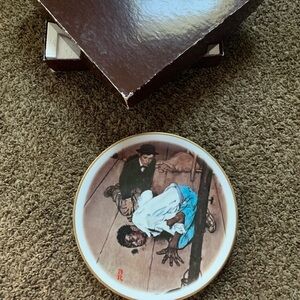 Vintage 1980 Collectible Norman Rockwell "Listening" Plate